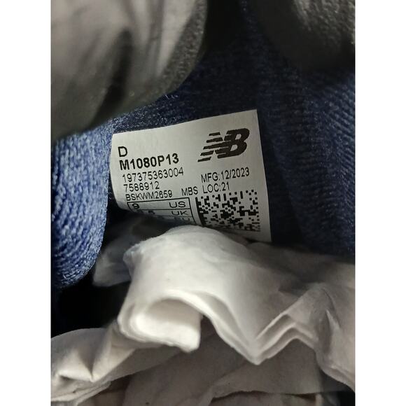 USED New Balance Men’s Fresh Foam X 1080v13 Running Shoes Navy Size 9M main image 3